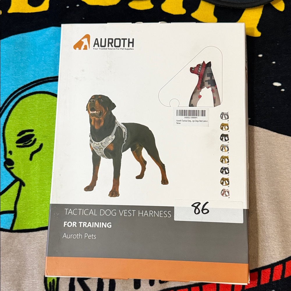 Auroth Tactical Dog Training Harness Red Camo For Large Dogs - Picture 5 of 11